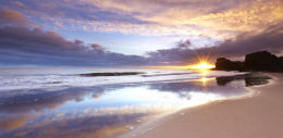 Sunrise on Fishermans Beach South Shields