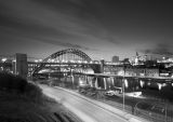 Looking Towards Newcastle from The Sage Black and White