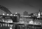 View of Newcastle From Gateshead Quayside Black and White