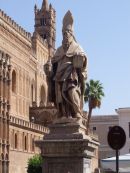 Statue outside Cathedral, Palermo