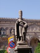 Statue outside Cathedral, Palermo