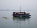 Kayaking in Halong Bay with Vietnamese Junk