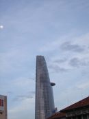 Modern Office Building & The Moon, Ho Chi Minh City