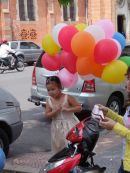 Vietnamese Child with Balloons, Ho Chi Minh City