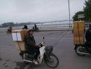 Carrying Load of Boxes on Motorcycle, Hue