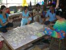 Family Packing Rice Crispy Blocks, Mekong Delta