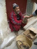 Moroccan Man Selling Hedgehogs