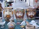 Strange Pottery Stall near Syracusa Market, Syracusa