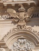 Decorative Coat of Arms on Facade of Cathedral, Piazza Duomo, Ortygia Island, Siracusa