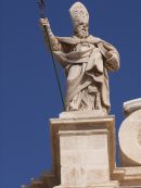 Statue infront of Cathedral, Piazza Duomo, Ortygia Island, Syracusa