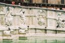 Detail on Fountain, Piazza del Campo, Sienna, Tuscany