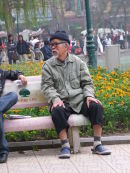 Vietnamese Old Man in Park