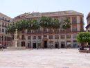 Square at the top of Molina Larios, Malaga, Spain