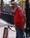 Artist with Self Portrait, Marbella