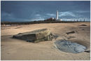 St Mary's Lighthouse from the beach.