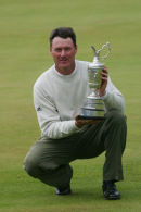 Todd Hamilton collects the claret jug at the Open Championship at Royal Troon 2004