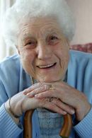 Senior citizen at day centre North Ayrshire 
Photographed to show the positive side of council service