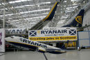 Inside new Ryanair hanger at official opening. 