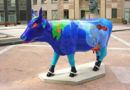 Cow parade at Canary Wharf