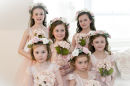 beautiful bridesmaids and flower girls