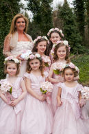 beautiful bridesmaids and flower girls