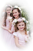 beautiful bridesmaids and flower girls