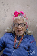 Old woman smoking Havana Cigar