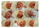 A montage of a one day old baby