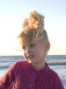 Girl on beach  before oil painting effect