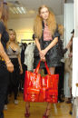 Tall models backstage with Mulberry