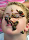World record snails on the face attempt