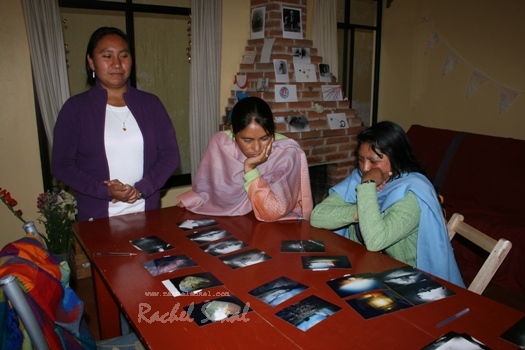 Pinhole Photography students Antonia, Lupita and Juana, uncharacteristically serious during the first stage of selection for our exhibition.