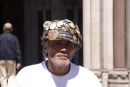 Brian Haw out side the High Court