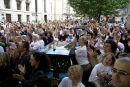 Crowds out side the Chinese London Embassy at the historic Dalai-China handshake of friendship, the historic missed opportunity