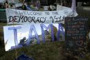 Welcome to Democracy Village peace celebration