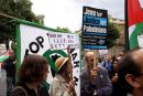 “Jews say no to illegal settlements”

“Jews for Justice for Palestinians

Israelis & Palestinians two peoples one future”
