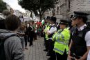 A spontaneous protest for Benjamin Netanyahu who is due to meet Gordon Brown