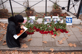 Portraits in front of Egyptian Embassy