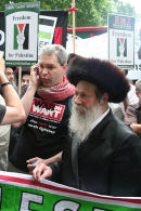 Hochhauser marching against the Israeli Occupation of Palestine