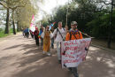 Footprints 1500km walk from London to Geneva, steps towards Nuclear Free Future