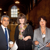 Sadiq Khan MP with Gareth Peirce & Irene Nembhard 