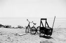 Tricycle on Salton Sea beach