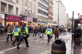Police follow student demonstrators