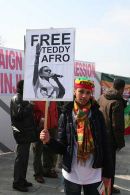 free Teddy Afro placard