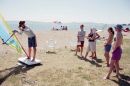 Wild Brian windsurfing