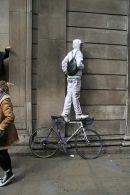 A bicyclist more in balance than the economy 