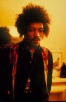 Jimi Hendrix at home