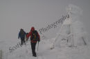 Trampers leaving the cold top 