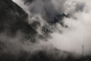Otira valley on a misty day
